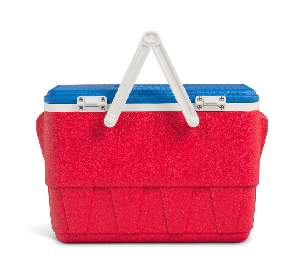 [00032980] IGLOO - Retro Picnic Basket 25 Qt Cooler - Red  Image 