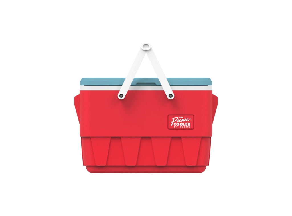 [00032980] IGLOO - Retro Picnic Basket 25 Qt Cooler - Red  Image 