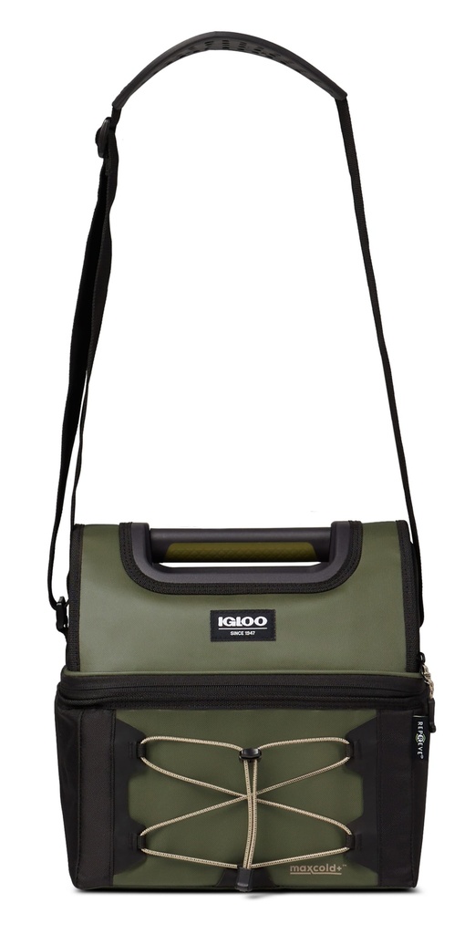 [00066290] IGLOO-16-Can Dual Compartment Insulated Gripper Lunch Bag - Olive  Image 