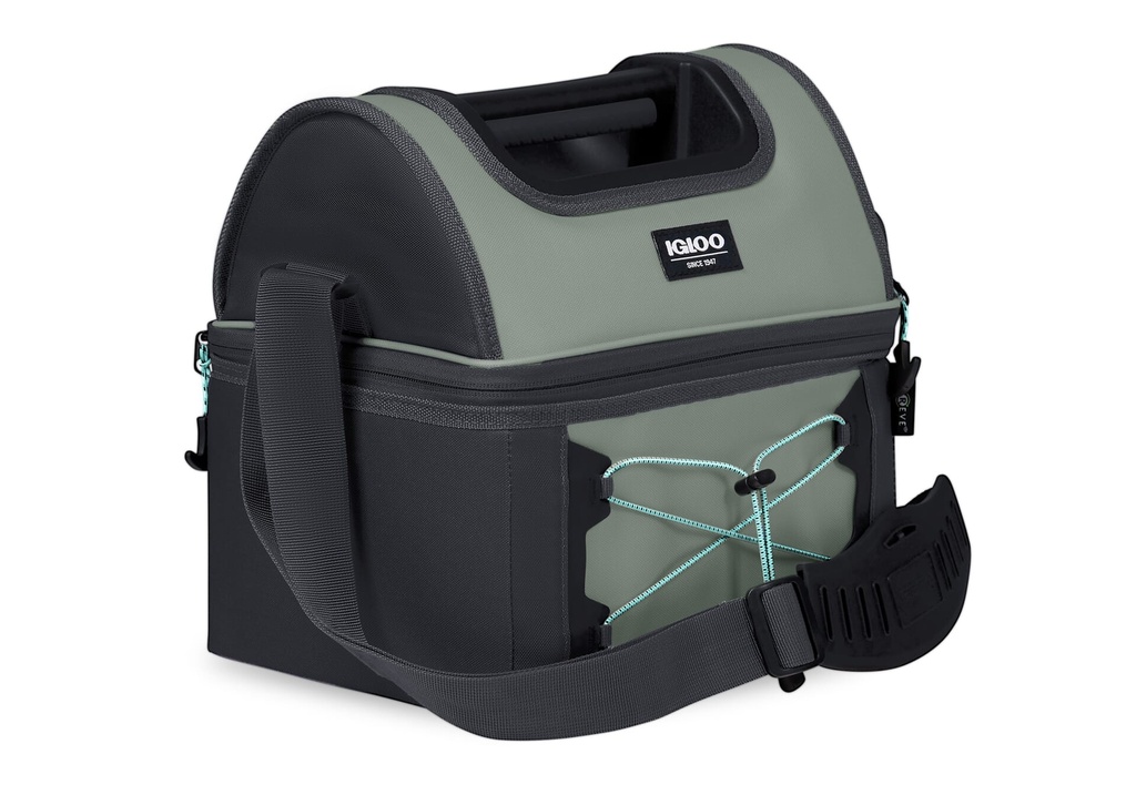 [00066292] IGLOO-16-Can Softsided Insulated Lunch Box Gripper Cooler Bag - Grey  Image 