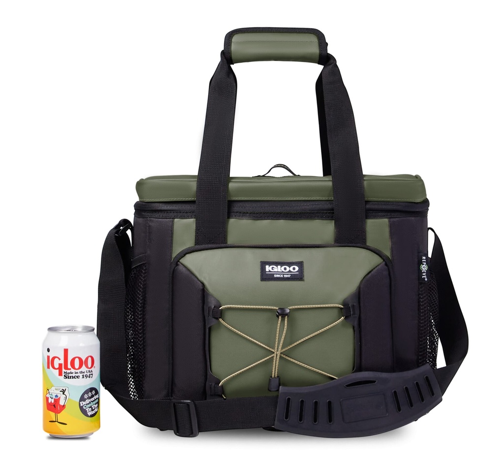 [00066302] IGLOO-Hlc 24 Maxcold Voyager Cooler Bag  - Olive Image 