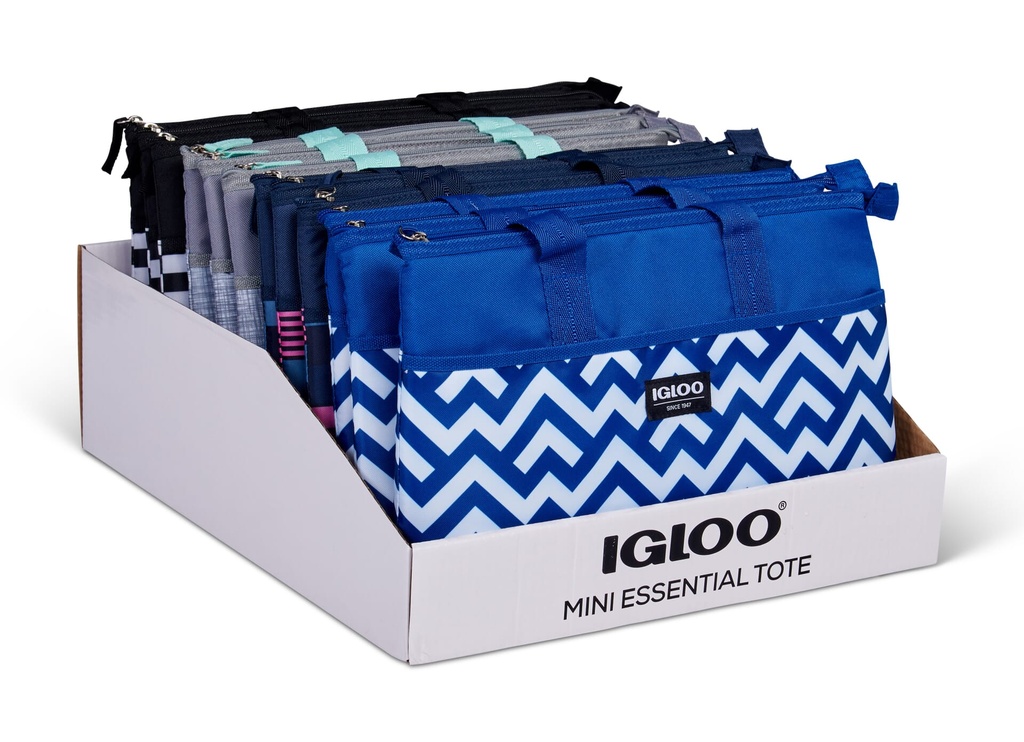 [00066487] IGLOO-Mini Essential Tote 9 Assortment - Black & White Stripe  Image 