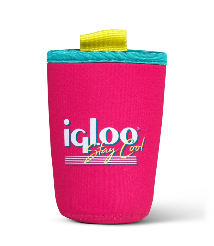 [00071000] IGLOO-Retro Soft Coolmate™ 4-Pack Can Cooler  - Dark Jade /Bold Magenta /Livewire Yellow Image 