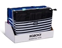 [00066489] IGLOO-Tote 14 Assortment Tote Cooler - Black/ white Stripes Image 