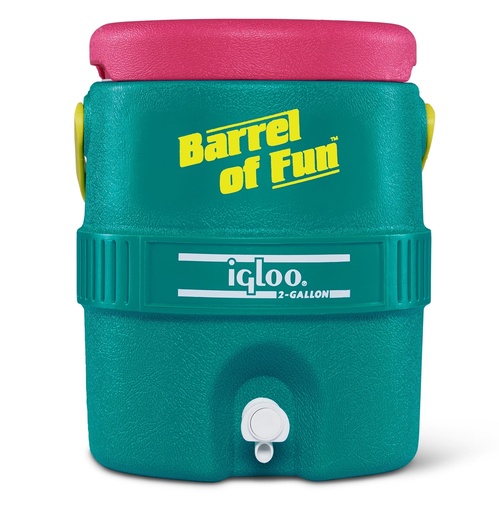[00042250] IGLOO-Retro Barrel of Fun 2 Gallon Water Jug - Jade 