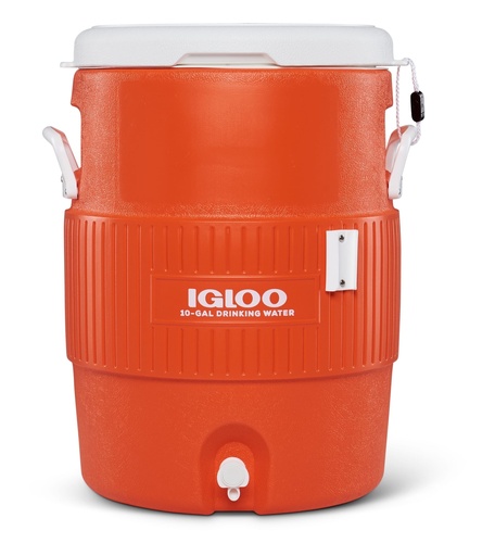 [00042021] IGLOO-10 Gallon Seat Top With Cup Dispenser - Orange 