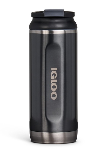 [00071068] IGLOO-16 Oz Stainless Steel Flip ‘n’ Sip Tumbler - Carbonite 