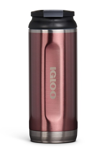 [00071071] IGLOO-16 Oz Stainless Steel Flip ‘n’ Sip Tumbler - Flamingo