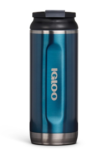 [00071069] IGLOO-16 Oz Stainless Steel Flip ‘n’ Sip Tumbler - Modern Blue