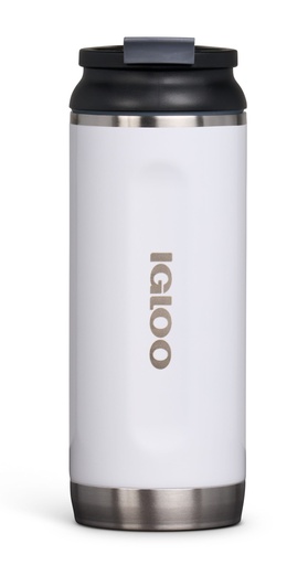 [00071067] IGLOO-16 Oz Stainless Steel Flip ‘n’ Sip Tumbler - White 