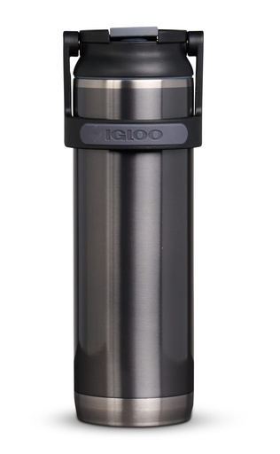 [00071085] IGLOO-20 Oz Stainless Steel Sport Sipper Bottle - Carbonite 