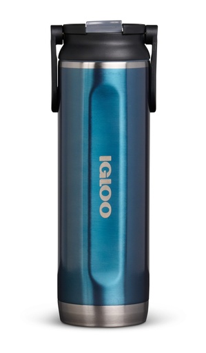 [00071086] IGLOO-20 Oz Stainless Steel Sport Sipper Bottle - Modern Blue 