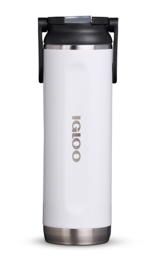[00071084] IGLOO-20 Oz Stainless Steel Sport Sipper Bottle - WHT.SSTL