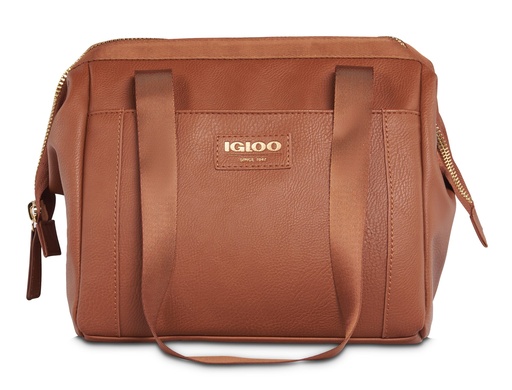 [00061161] IGLOO-Luxe® Lunch Tote Cooler Bag - Cognac