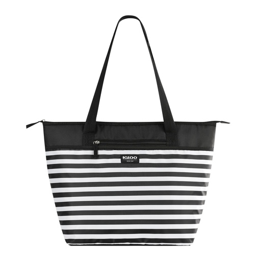 [00066266] IGLOO-30 Can Essential Tote Cooler Bag  - Black& White Stripe