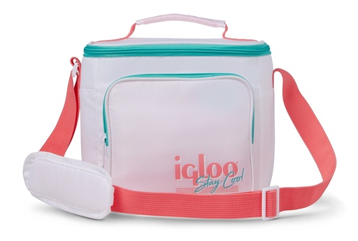 [00060932] IGLOO-Retro Square Cooler Lunch Bag - White 