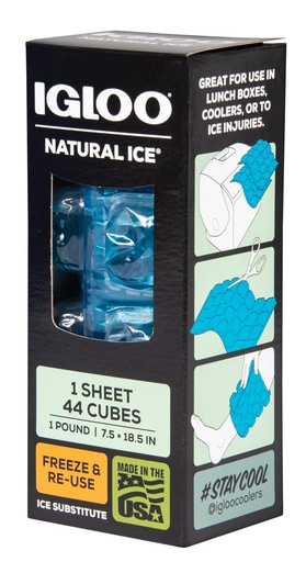[00025078] IGLOO-Maxcold Natural Ice Sheet 44 Cube - Blue 