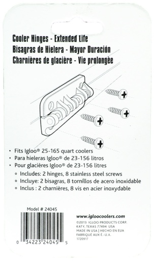 [00024027] IGLOO-Extended Life Riteflex Hinges Universal Fit - Black 