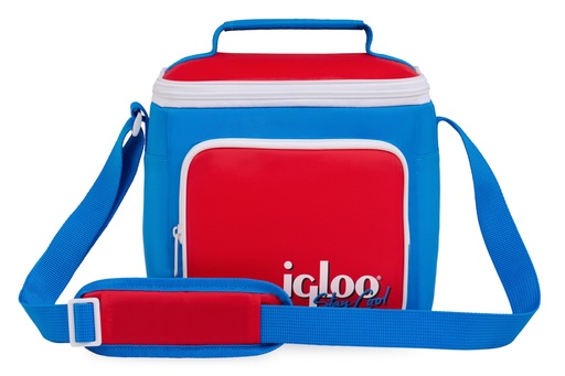 [00063083] IGLOO - Retro Square Lunch Bag - Red Star 
