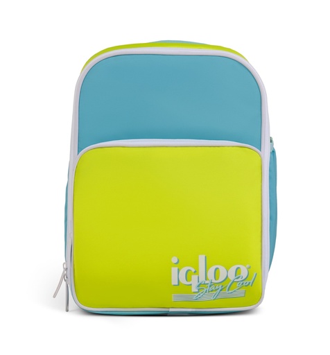 [000163076] IGLOO - Convertible Retro Lunch pack  - Lake Blue.Acid Green 