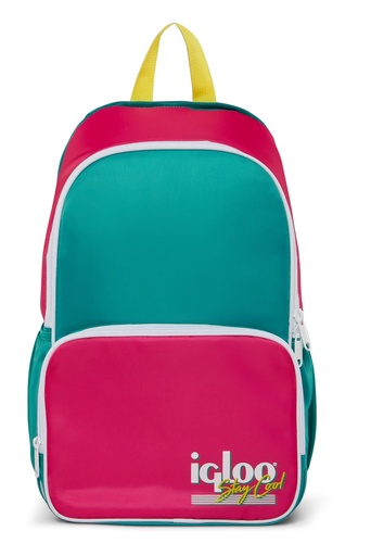 [00065483] IGLOO - Retro Backpack Cooler - Dark Jade /
Bold Magenta /
Livewire Yellow