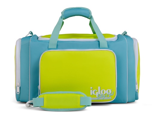 [000163092] IGLOO - Retro Duffel 24 - Lake Blue , Acid Green 