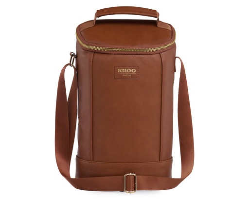 [000163066] IGLOO - Wine Tote Luxe - Cognac 
